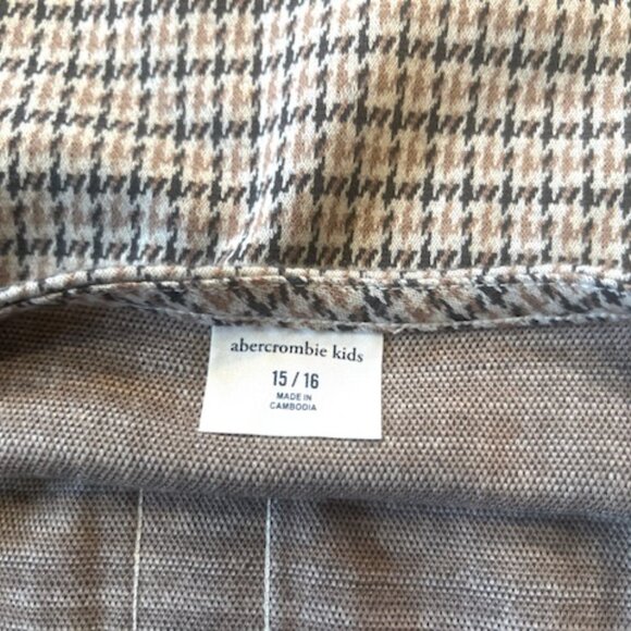 NWT- Abercrombie Girls Herringbone Plaid Dress - Size 15/16 - Picture 6 of 7